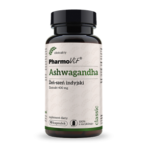 Ashwagandha Żeń-szeń indyjski 400 mg 90 kaps | Cla