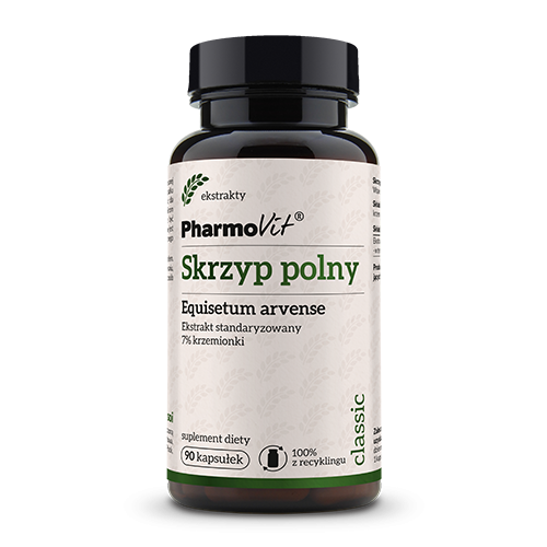 Skrzyp polny Equisetum arvense Ekstrakt standaryzowany 7% krzemionki 90 kaps | Classic Pharmovit