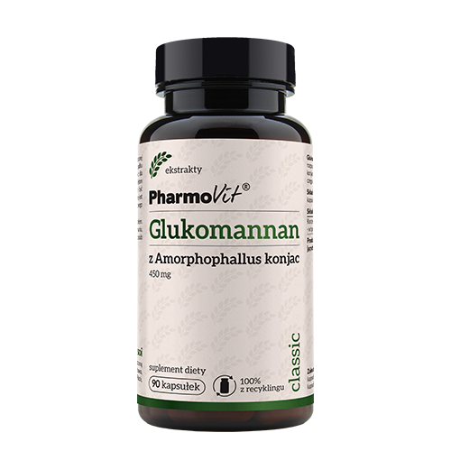 Glukomannan z Amorphophallus konjac 450 mg 90 kaps | Classic Pharmovit