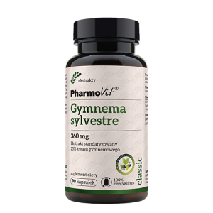 Gymnema sylvestre 360 mg Ekstrakt standaryzowany 25% kwasu gymnemowego 90 kaps | Pharmovit