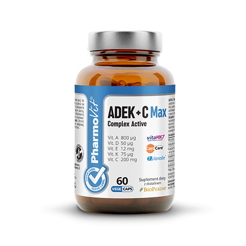 ADEK + C MAX Complex Active 60 kaps Vcaps® | Clean label Pharmovit