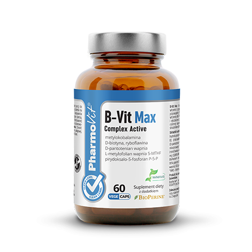B-Vit Max Complex Active 60 kaps Vcaps® | Clean label Pharmovit