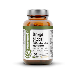 Ginkgo biloba 24% glikozydów 60 kaps Vege | CL