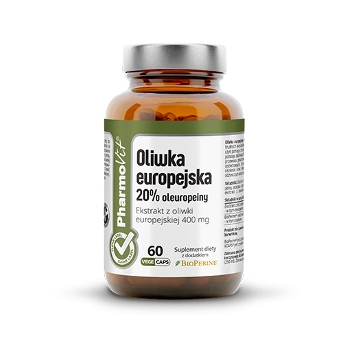Oliwka europejska 20% oleuropeiny 60 kaps Vcaps® | Clean label Pharmovit