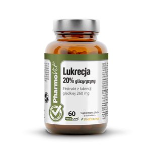 Lukrecja 20% glicyryzyny 60 kaps Vege | CL