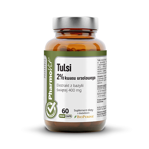 Tulsi 2% kwasu ursolowego 60 kaps Vcaps® | Clean label Pharmovit