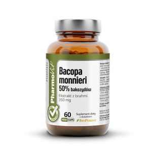 Bacopa monnieri 50% bakozydów 60 kaps Vege| CL