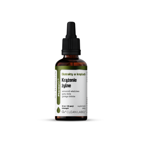 Ekstrakty w kroplach Krążenie żylne 30 ml | Clean label Pharmovit