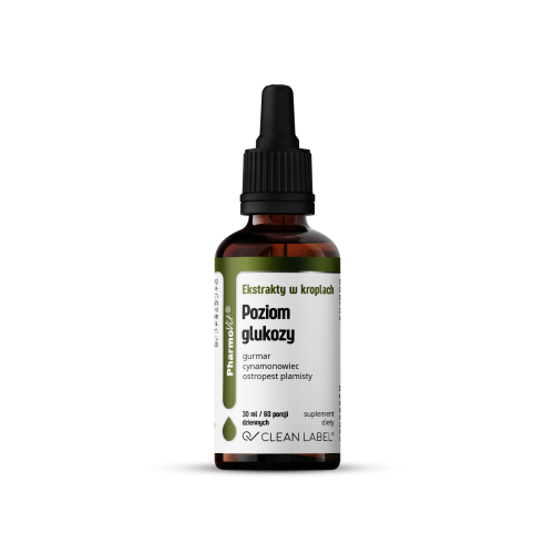 Ekstrakty w kroplach Poziom glukozy 30 ml | Clean label Pharmovit