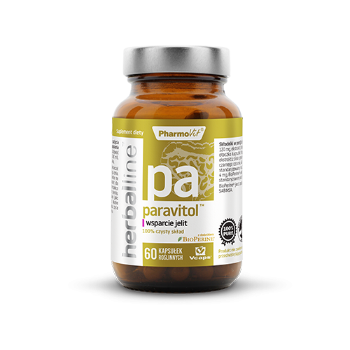 Paravitol™ wsparcie jelit 60 kaps Vcaps® | Herballine™ Pharmovit