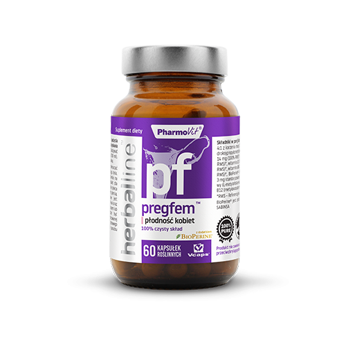 Pregfem™ płodność kobiet 60 kaps Vcaps® | Herballine™ Pharmovit